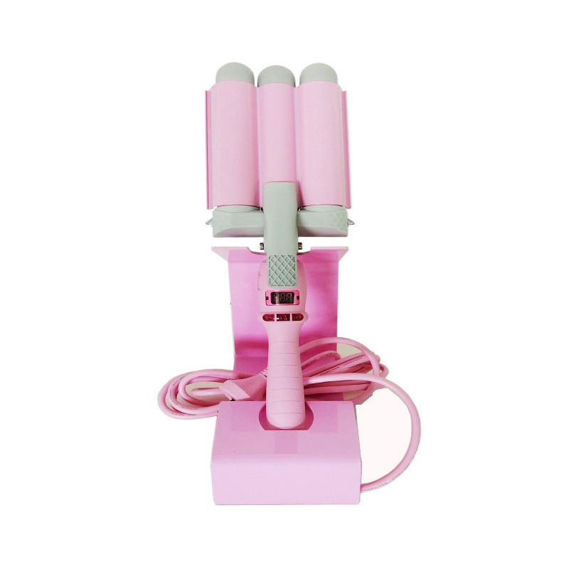 Acrylic hair curler display stand, pink acrylic hair dryer stand
