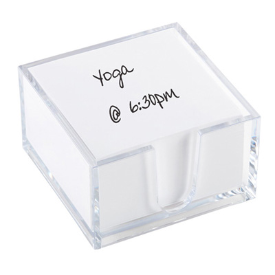 Custom acrylic memo box, acrylic note holder manufacturer