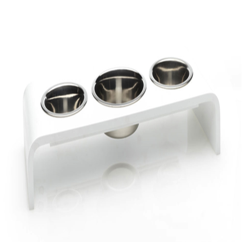 Acrylic dog bowl stand, lucite dog bowl stand