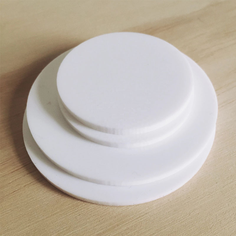 White acrylic discs, round acrylic discs