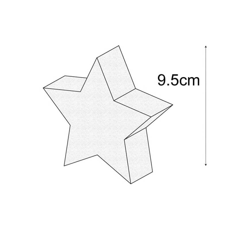 Perspex blocks for display, star shaped acrylic display block