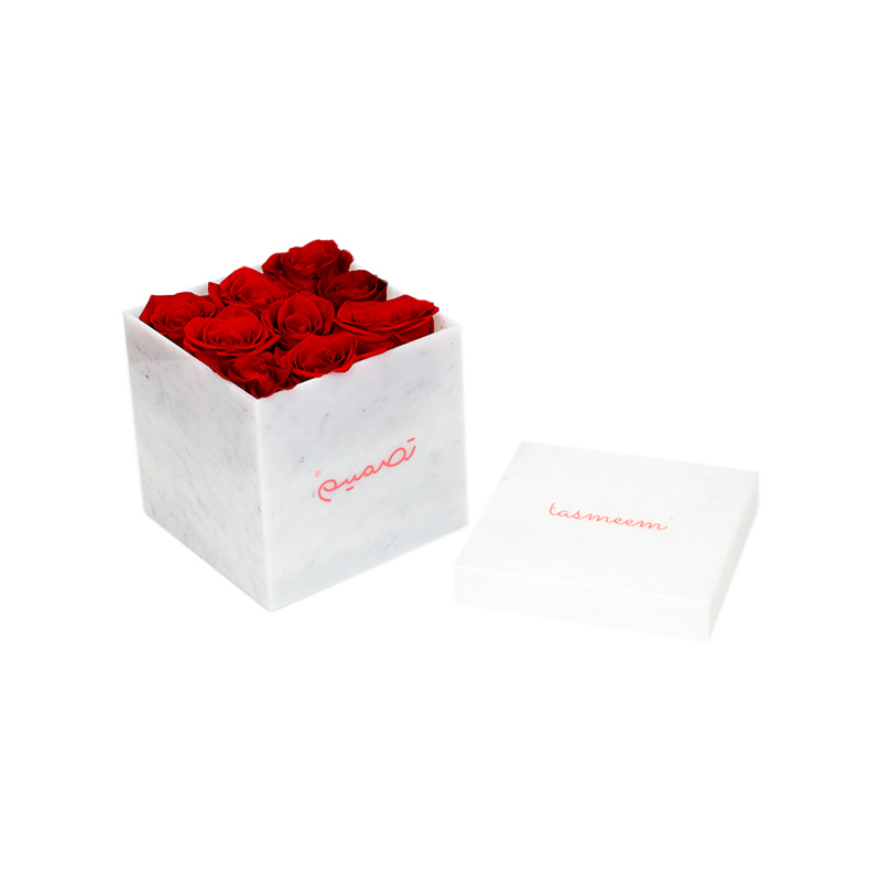 Acrylic flower box wholesale, custom marble acrylic rose box