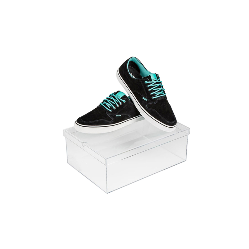 Custom perspex shoe box, acrylic shoe box display manufacturer