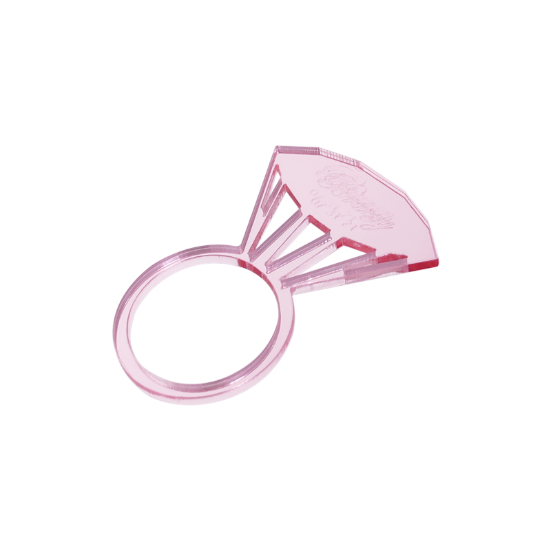 Gold rose acrylic napkin ring, lucite napkin rings