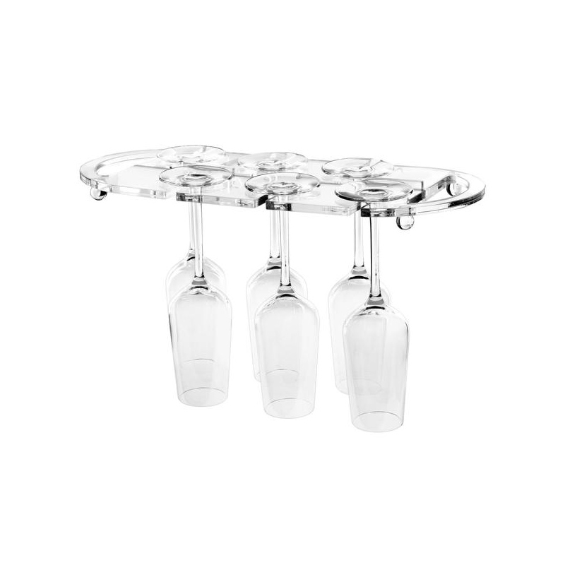 Clear acrylic wine glass holder, acrylic wine glass tray