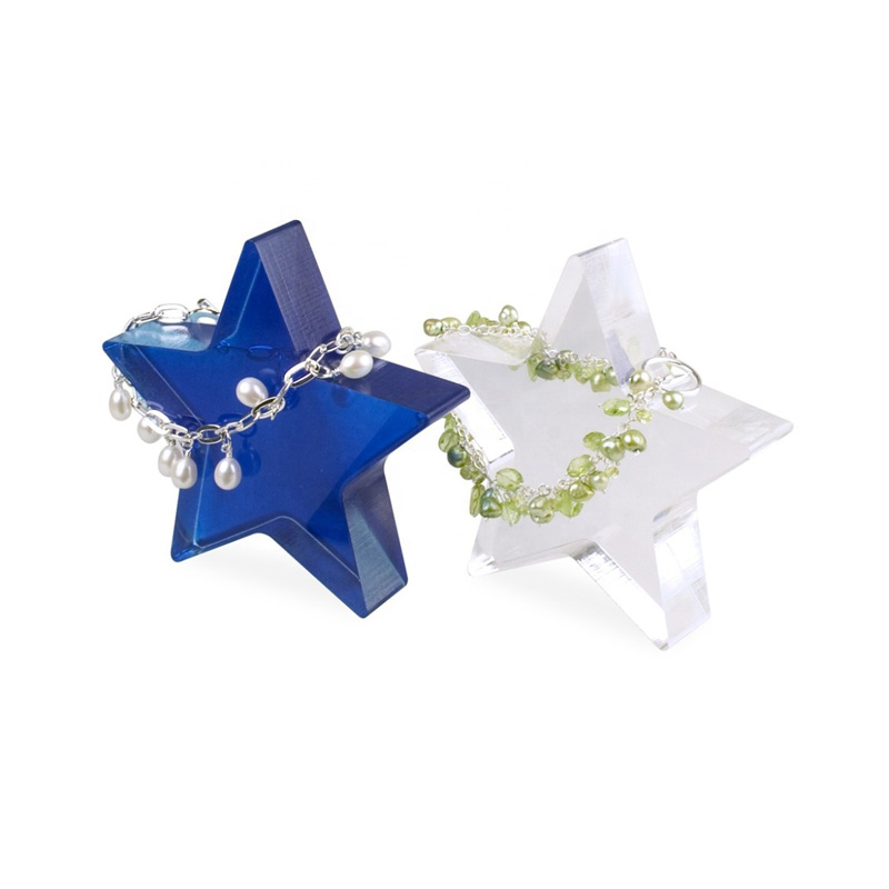 Acrylic jewelry stand wholesale, custom star shaped acrylic necklace stand