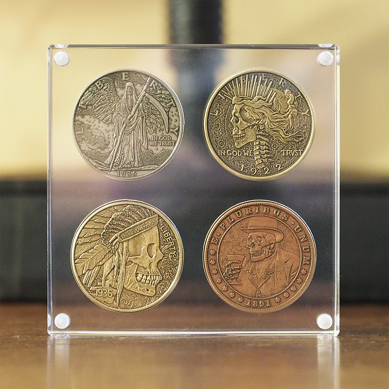 Custom acrylic coin holders, acrylic coin display wholesale