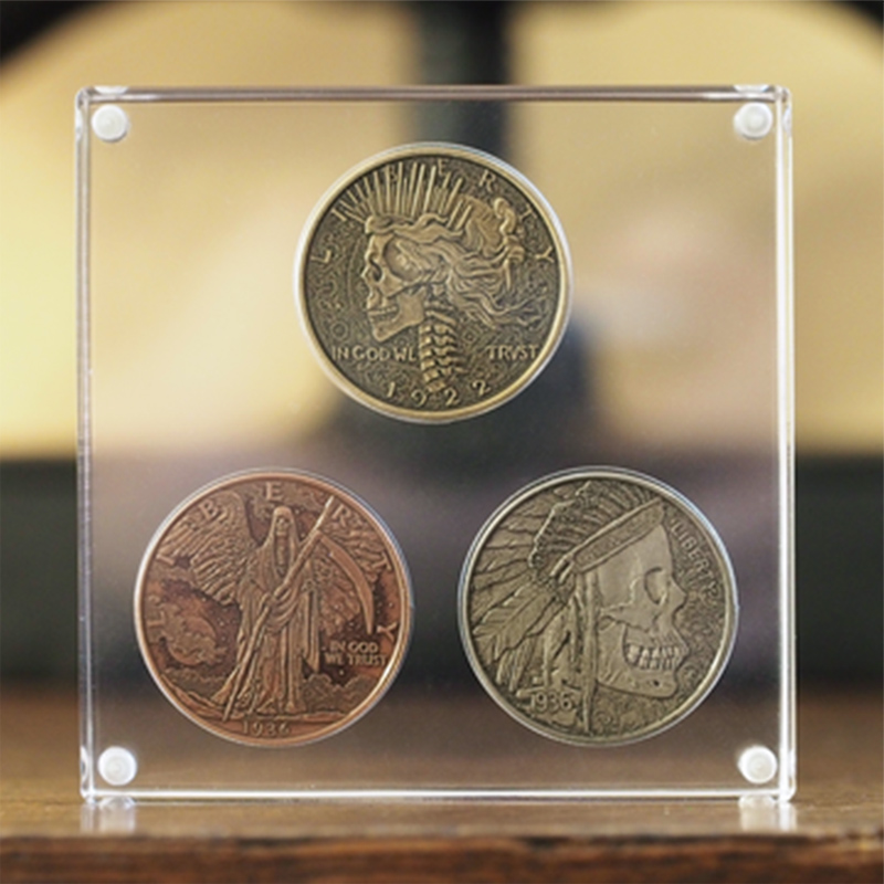 Custom acrylic coin holders, acrylic coin display wholesale
