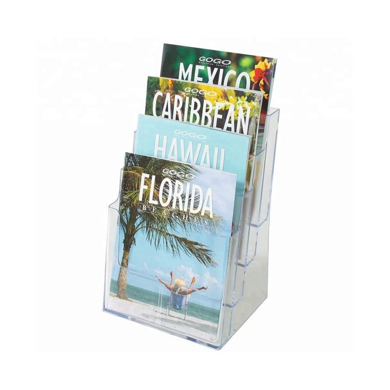 Acrylic pamphlet holder, plastic brochure holder