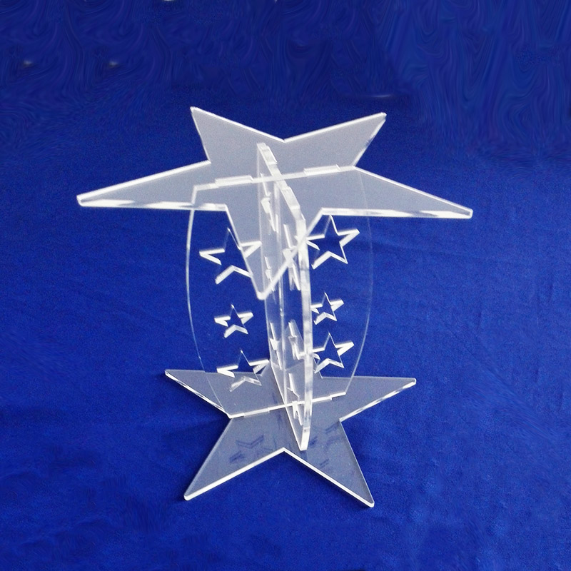 Custom perspex cupcake stand, star shaped acrylic cupcake display wholesale