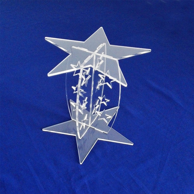 Custom perspex cupcake stand, star shaped acrylic cupcake display wholesale