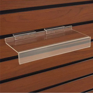 Wholesale Acrylic Slatwall Display Shelf, Custom Acrylic Slatwall Holder