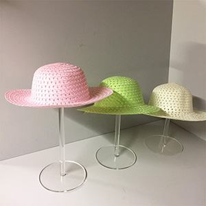 Countertop acrylic hat stand, supply lucite hat wig display stand