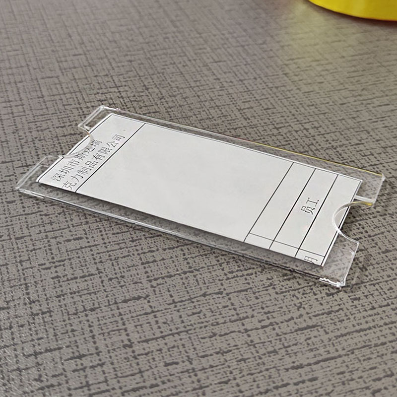 Clear acrylic price tag holder, acrylic label tag manufacturer