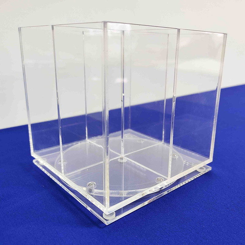 Rotatable acrylic pen holder, clear acrylic spinner pen holder