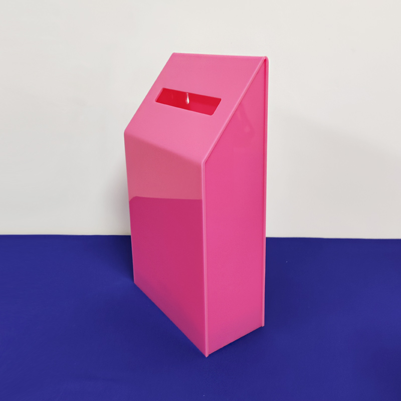 Tall acrylic ballot box, wholesale plexiglass donation box with lock