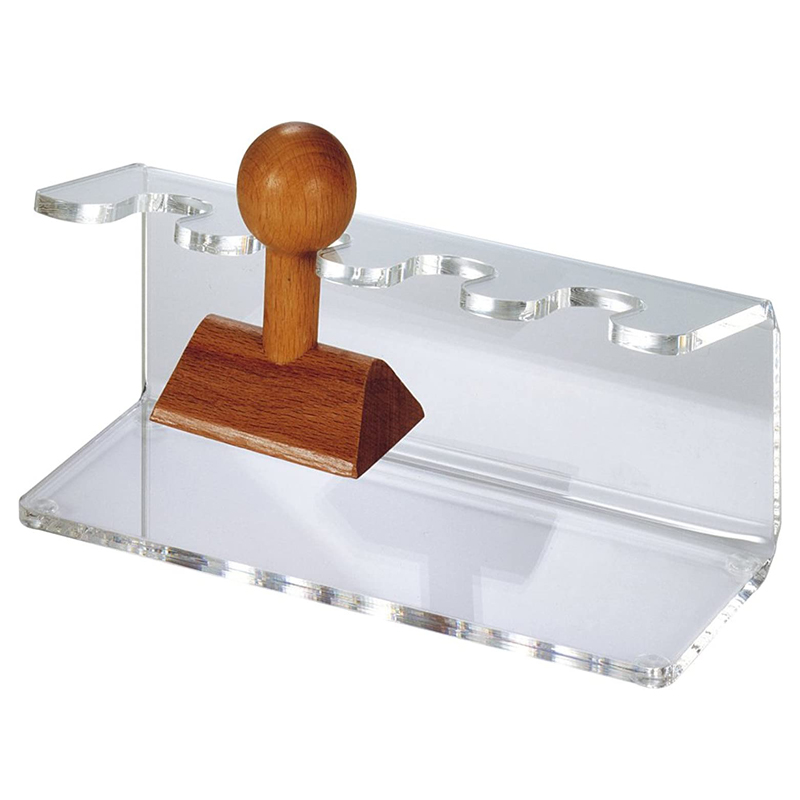 Clear acrylic stamp holder, supply perspex stamp stand