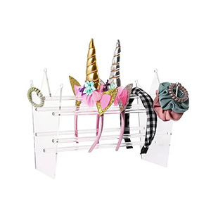 clear acrylic headband stand, crown shaped acrylic headband display