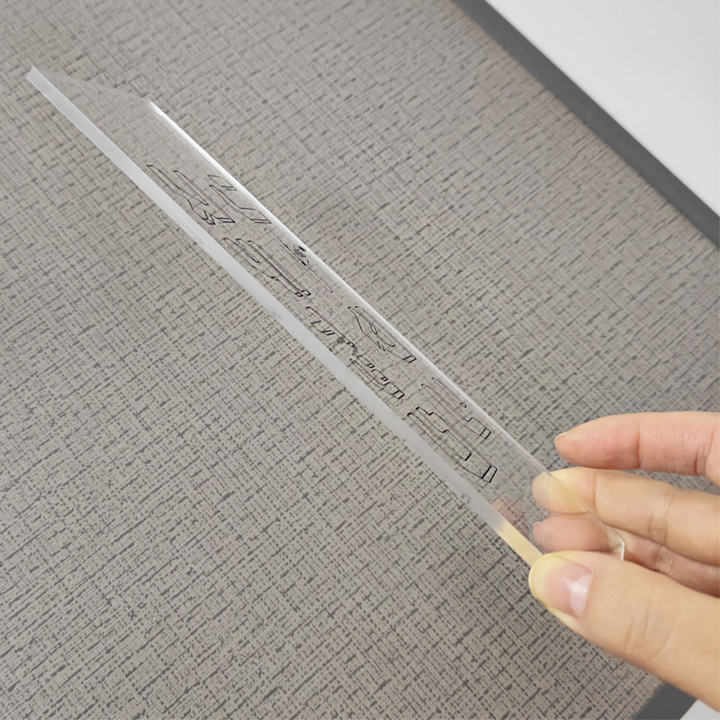 Acrylic cake smoother with printing, lucite cake scraper