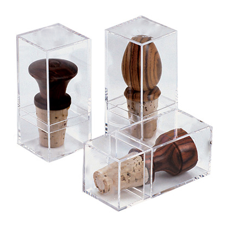 Deluxe acrylic bottle stopper case, supply perspex wine bottle stopper box