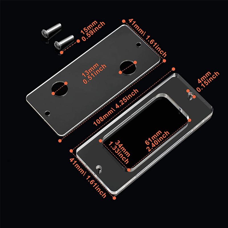 Wall acrylic switch guard, perspex switch plate guard