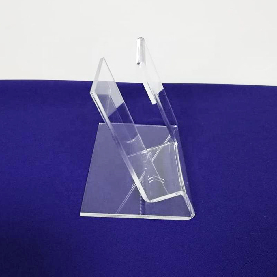 Acrylic phone stand with sign holder, perspex mobile phone display stand