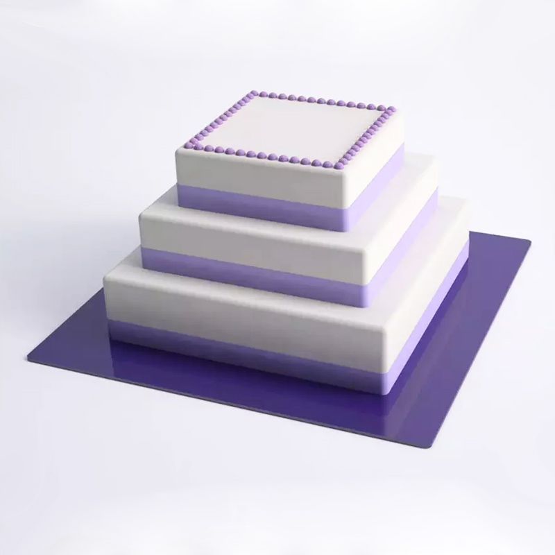 Square acrylic cake board, perspex cake disc