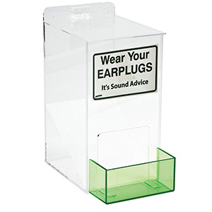 wall mount clear acrylic earplugs dispenser, supply lucite earplug container