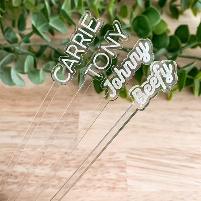 Printing acrylic drink stirrer, lucite swizzle stirrer stick