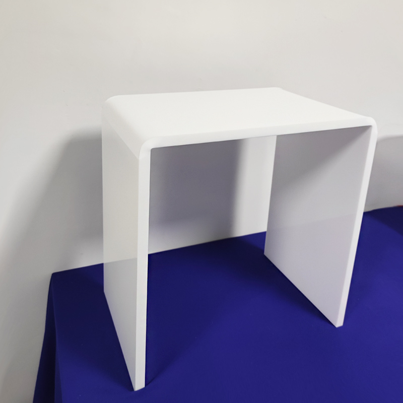 White acrylic table, bedside acrylic table