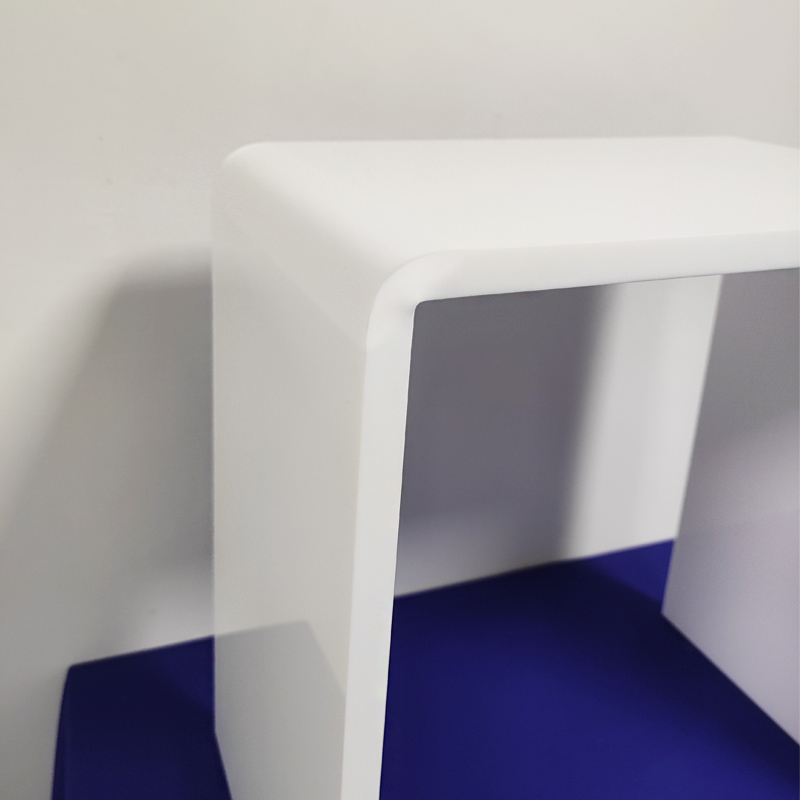 White acrylic table, bedside acrylic table