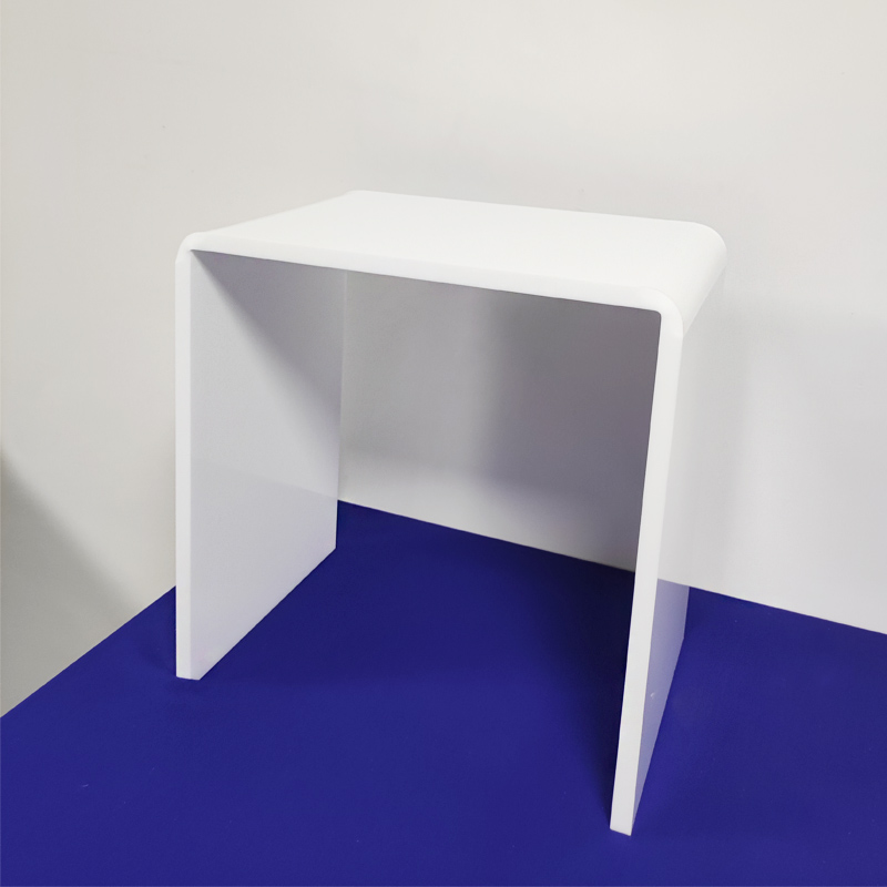 White acrylic table, bedside acrylic table