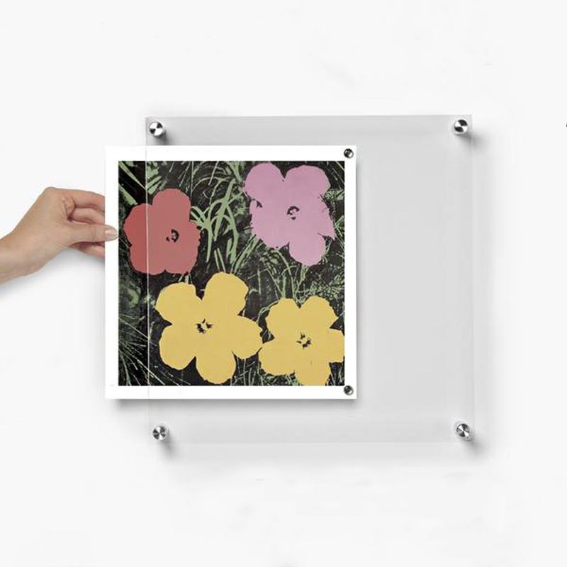 Highly transparency acrylic frames, wall square acrylic frame supplier