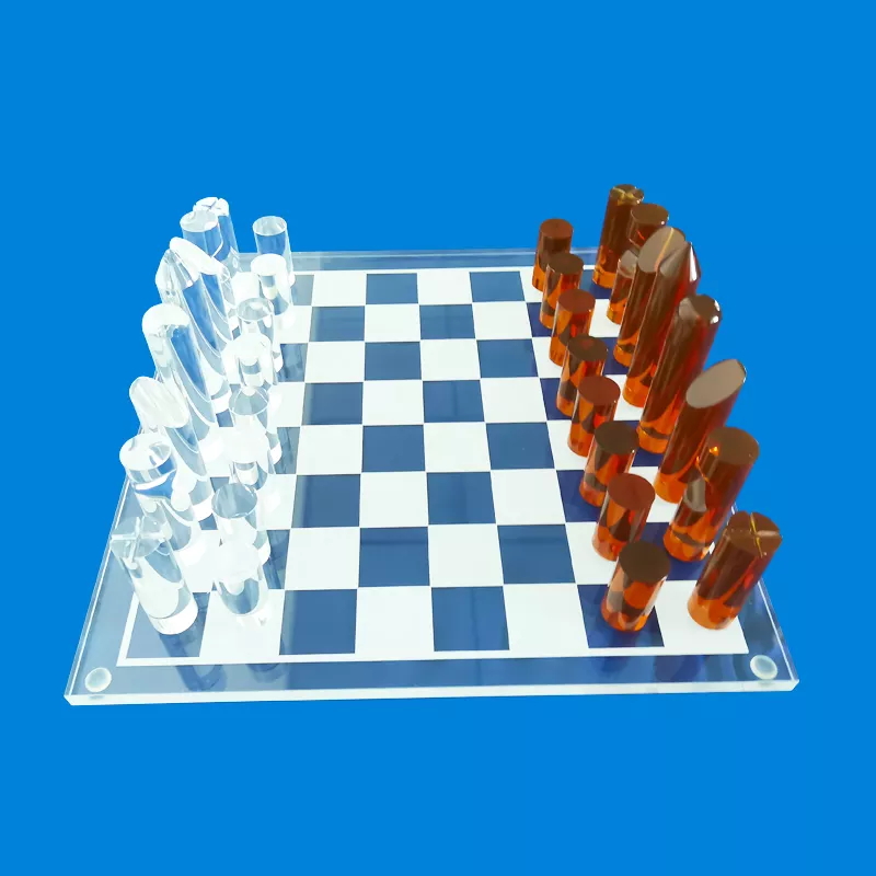 Wholesale acrylic chess set, lucite board game set