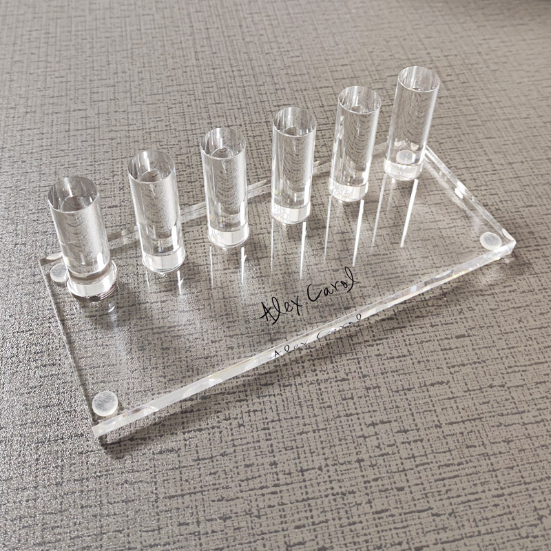 6 rod acrylic ring stand, supply cylinder acrylic ring holder