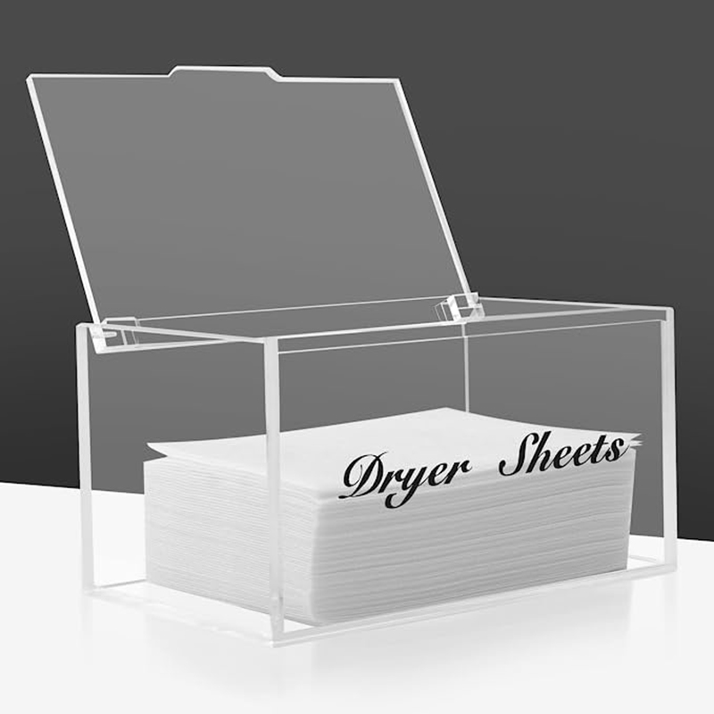 Wholesale acrylic dryer sheets dispenser, lucite dryer sheets box