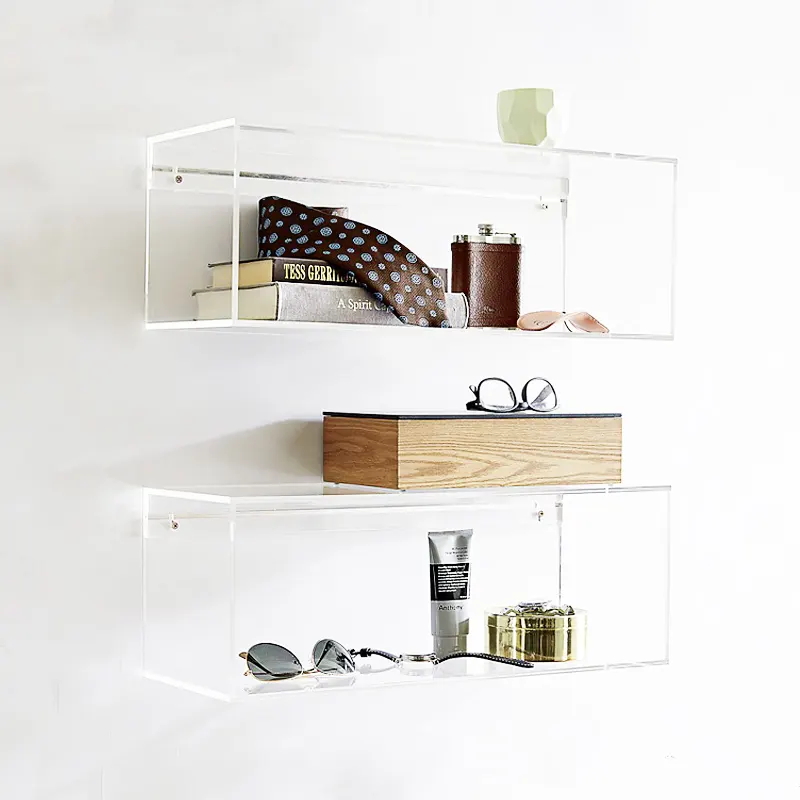 Wall mount acrylic shelf, supply lucite wall shelves