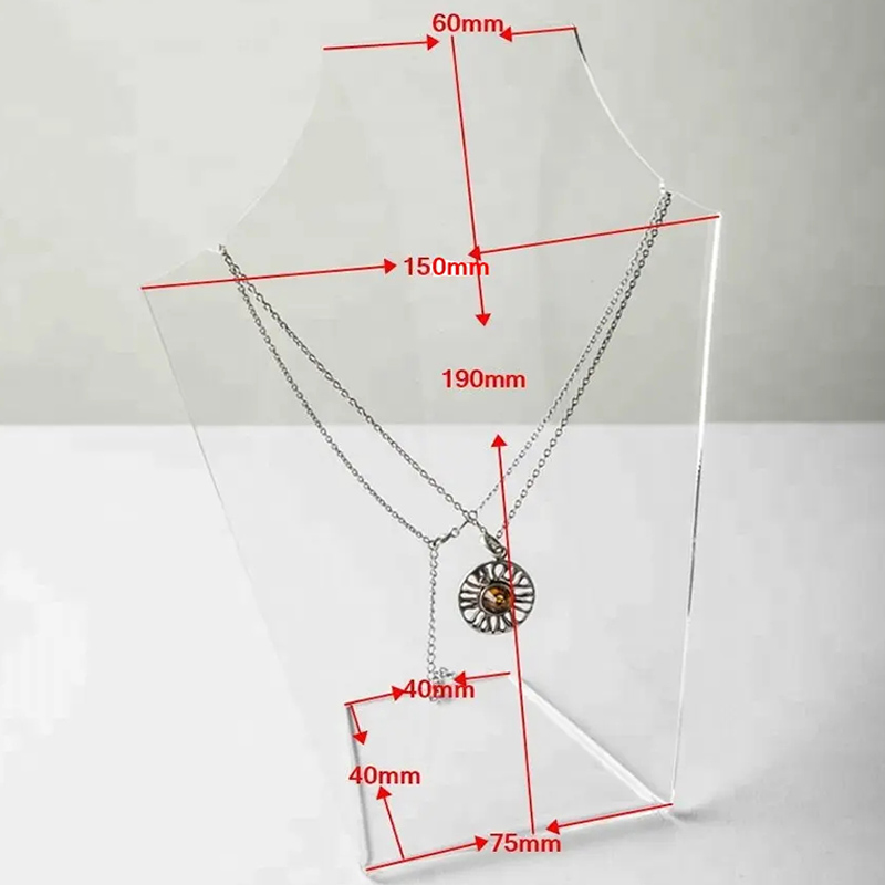 Slant acrylic necklace stand, supply necklace display stand