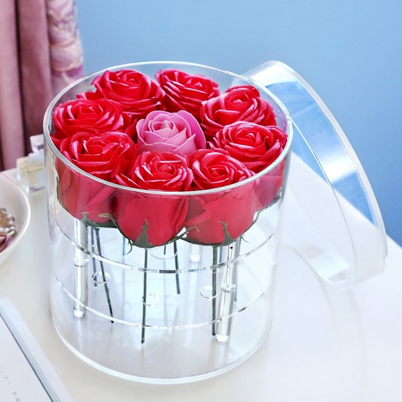 Clear acrylic flower box, plexiglass rose box supplier