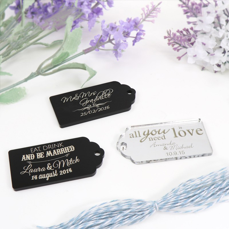 Wholesale acrylic gift tag, printing acrylic tags