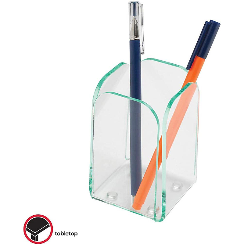 Green acrylic pen holder, lucite pen stand factory