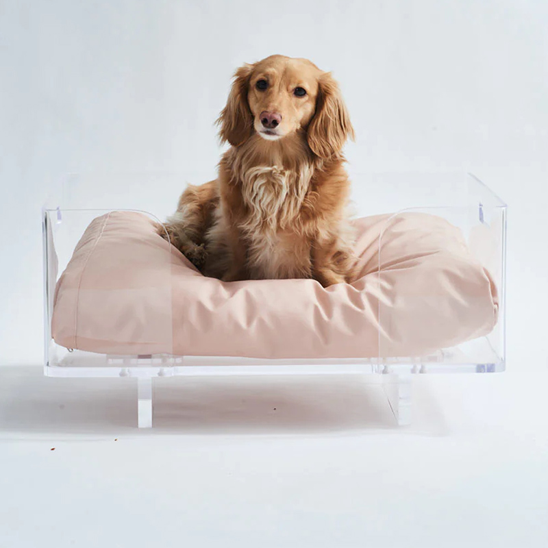 Wholesale acrylic dog bed, deluxe custom lucite pet bed