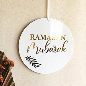 wall acrylic Ramadan sign supplier, custom lucite Ramadan sign