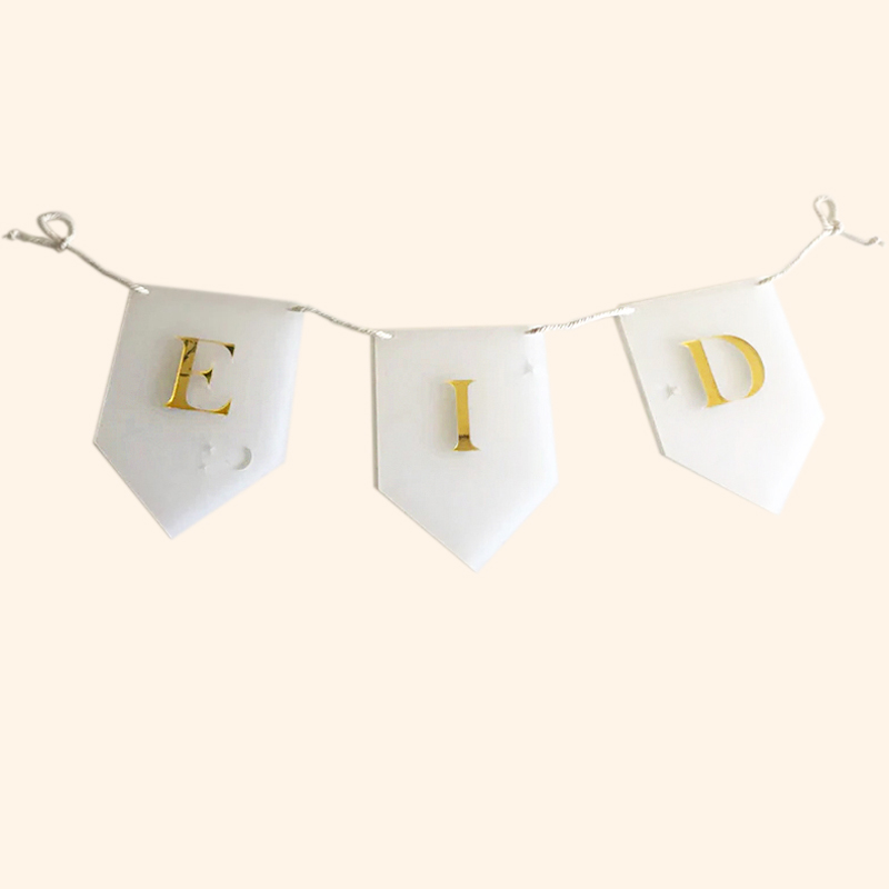 Eid acrylic bunting bannner, acrylic banner supplier