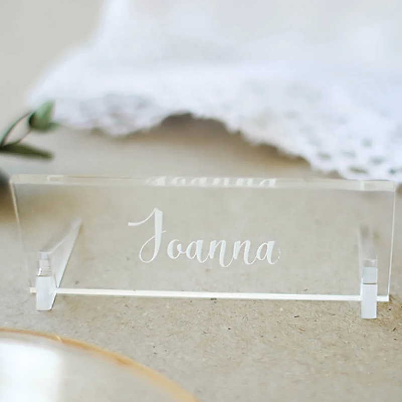 Acrylic name card holder factory, custom plexiglass place card