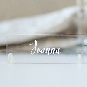 acrylic name card holder factory, custom plexiglass place card