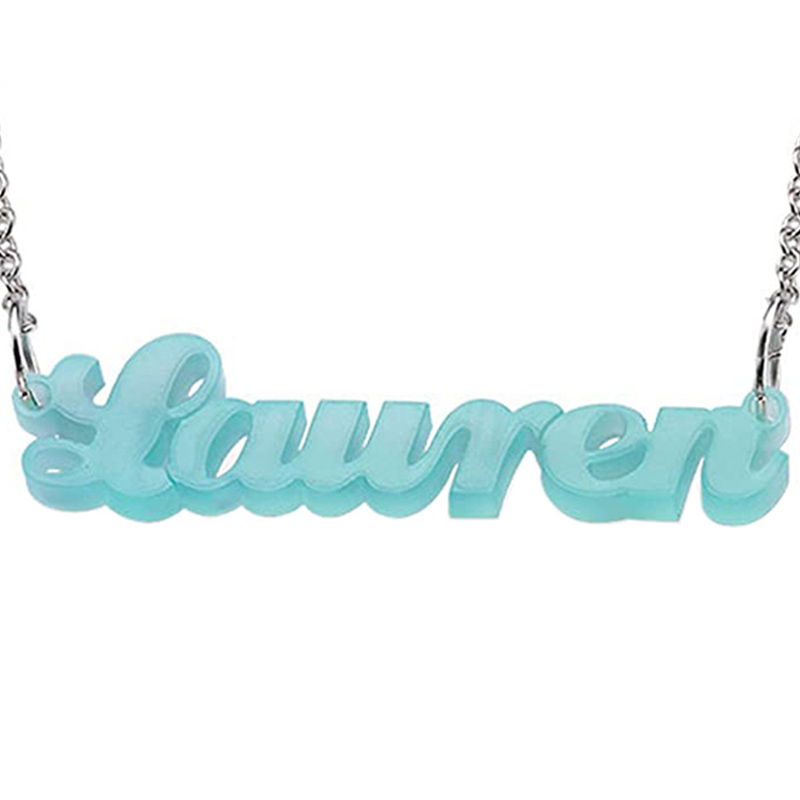 Acrylic necklace supplier, custom acrylic name necklace