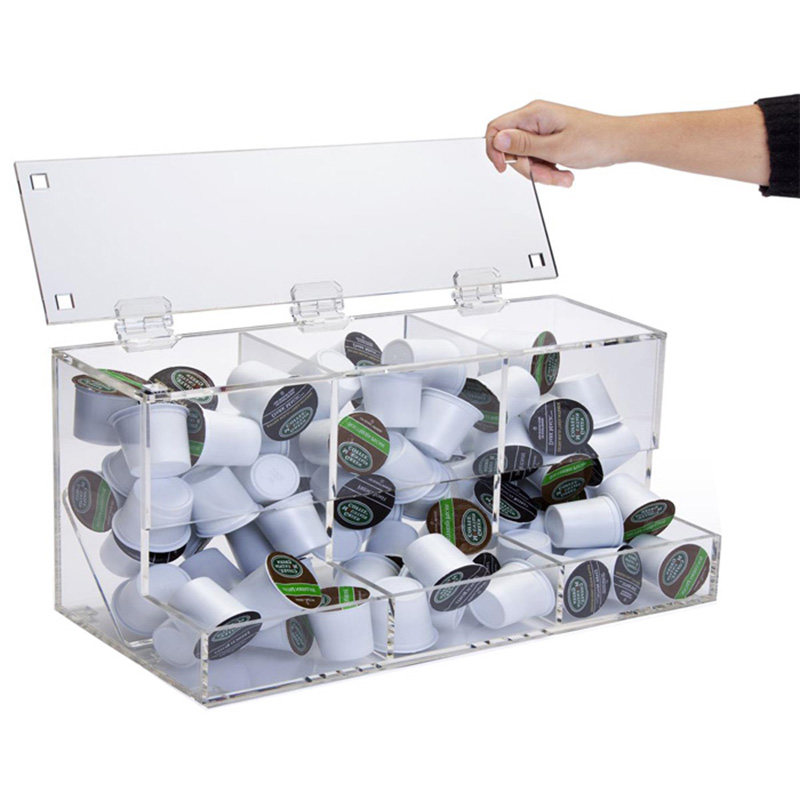 Clear acrylic condiment bin, wholesale lucite condiment organizer