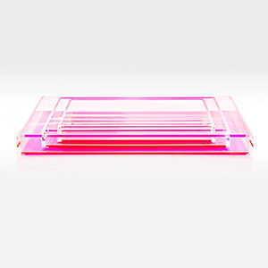 pink acrylic tray factory, wholesale acrylic storage tray