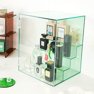 glass green acrylic perfume holder, wholesale lucite perfume case